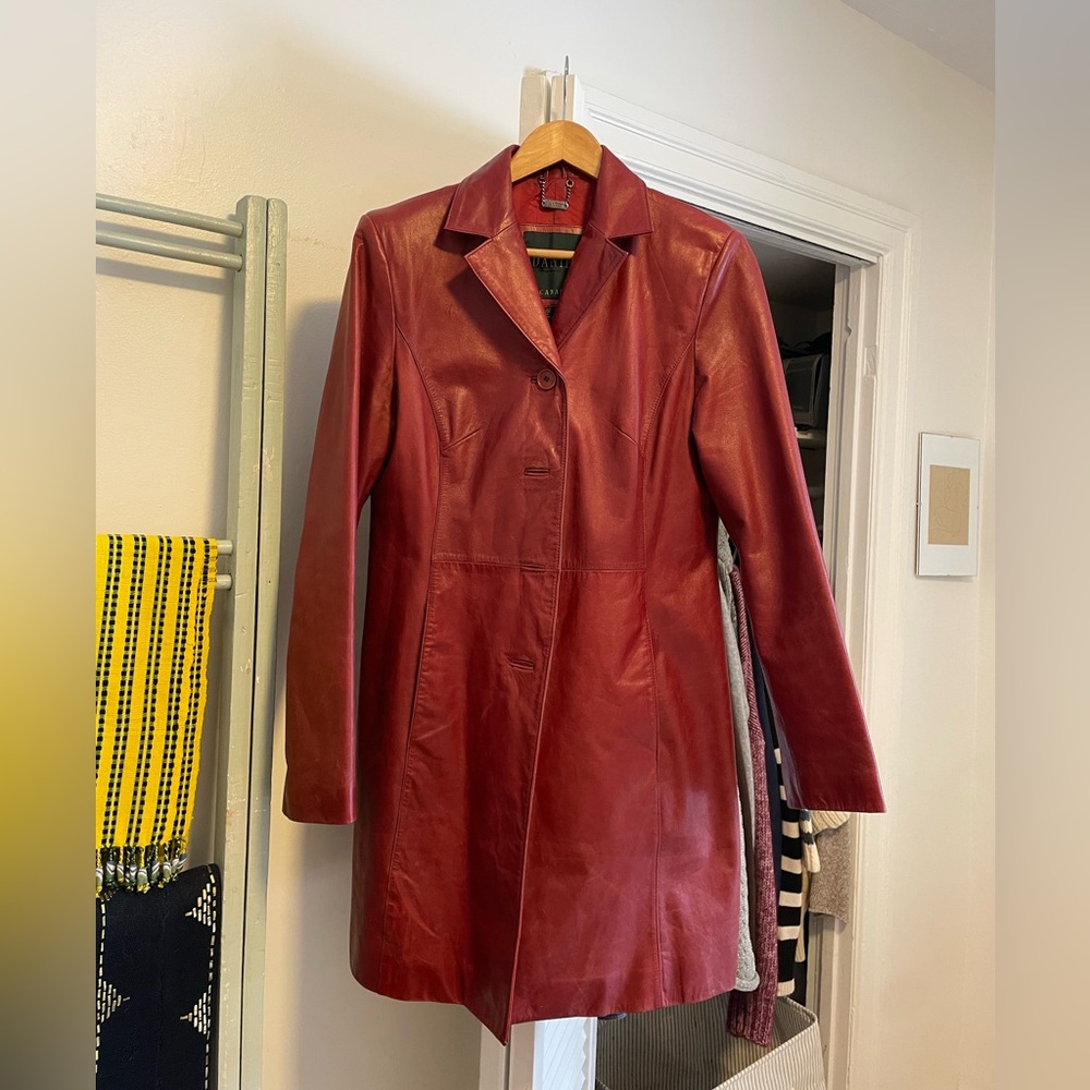 Danier Women's Deep Red Leather Jacket
